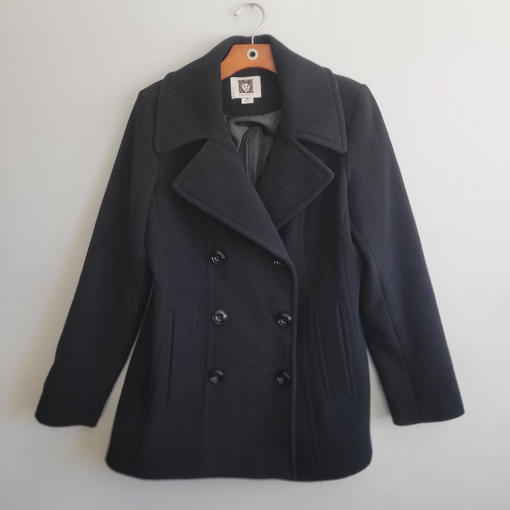 Anne Klein Black Pea Coat
